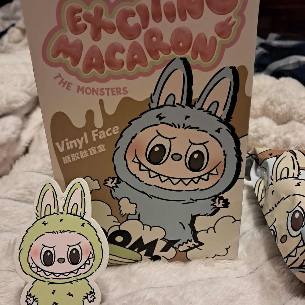 POPMART Labubu Exciting Macaron Vinyl Face Figurine GREEN GRAPE CONFIRMED